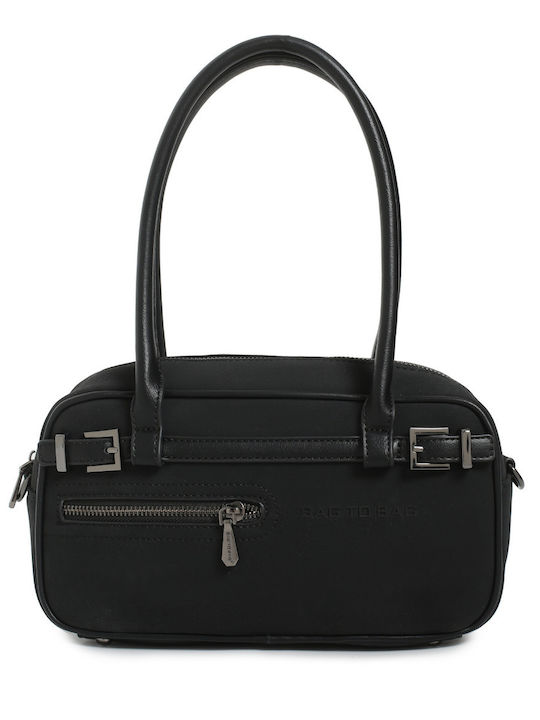 Bag to Bag Women's Barrel Bag Suede Black