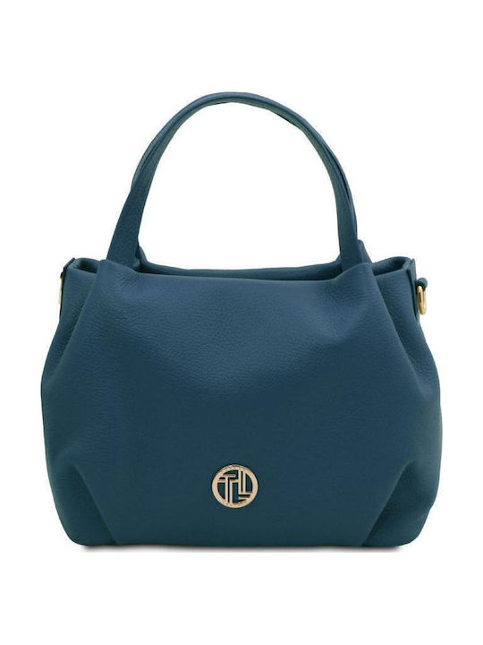 Nora Leather Women's Handbag / Shoulder / Crossbody Petrol Blue