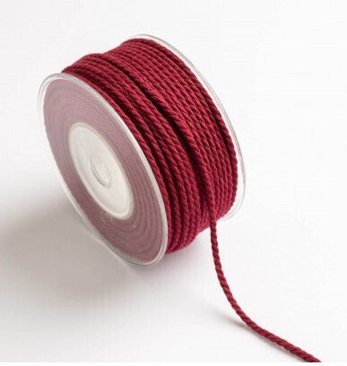 Șiret Rotund Mat Tricolor 4mm Burgundia