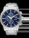 Citizen Eco-Drive Мъжки Часовник Хронограф Eco - Drive със Сребрист Метален Браслет
