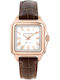 Men's Battery Watch with Brown Leather Strap