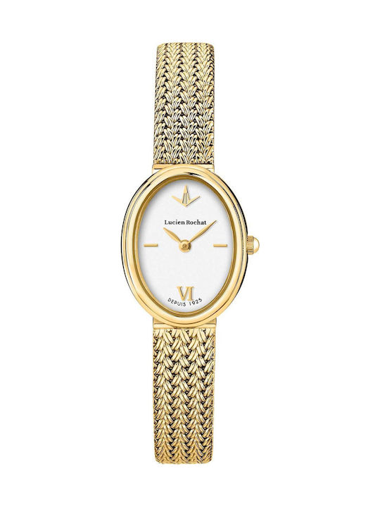 Men's Battery Watch with Gold Stainless Steel Bracelet
