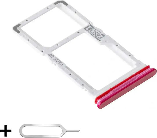 Suport Tăvi SIM Motorola Moto G84 Dual SIM Slot Card Microsd + Cheie SIM Inclusă Roșu Viva Magenta