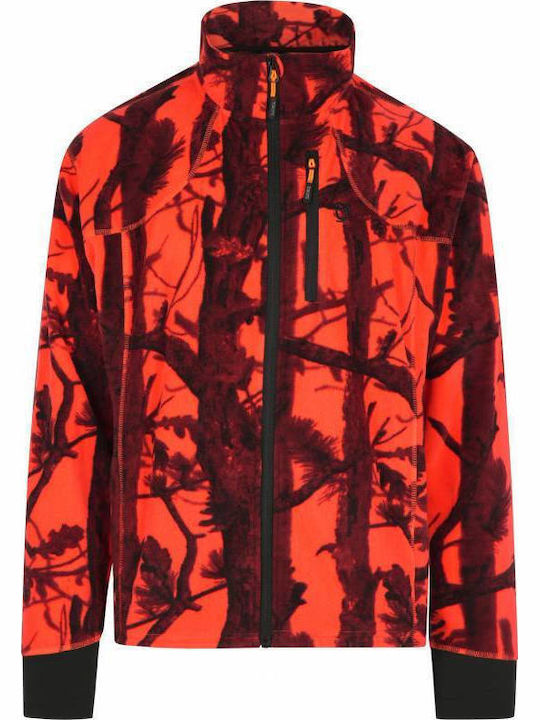 Toxotis Active Wear Microfleece Jagdjacke Orange