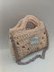 Knitted Women's Shoulder Bag Beige