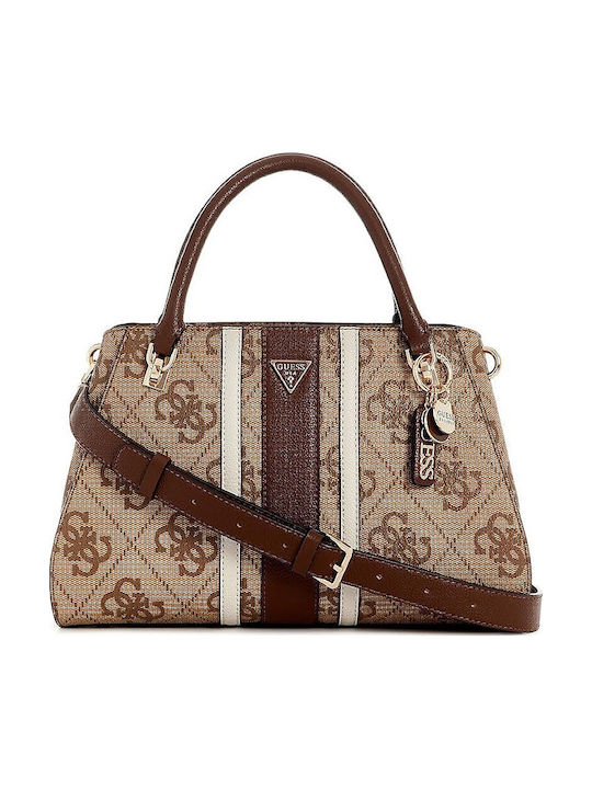Guess Women's Shoulder Bag Latte Logo Brown