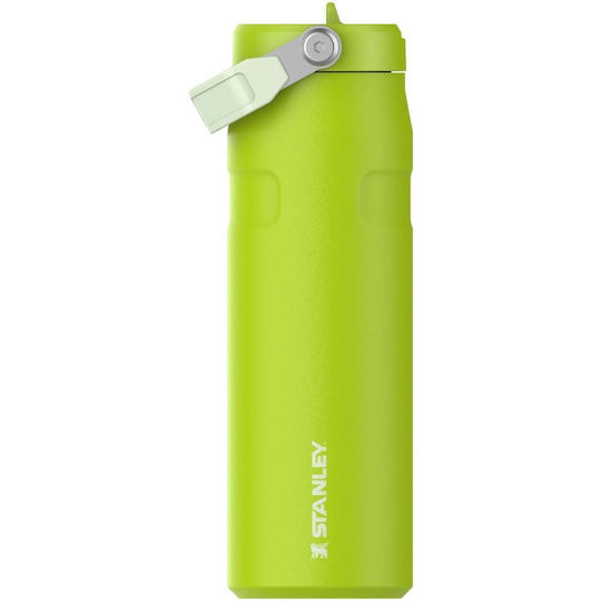 Stanley IceFlow Bottle Flip Бутилка Термос Пластмасова Без BPA 700ml Chartreuse с Сламка