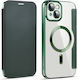 Samsung Galaxy S25 Flip Magchrome Rfid Protect Transparent Verde Închis