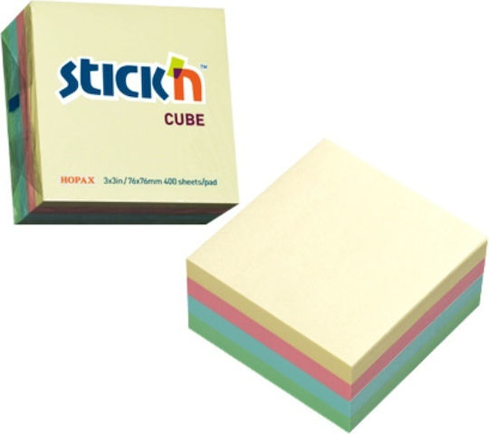 Самозалепващи листчета Stick'N Куб Пастел 76х76 400л