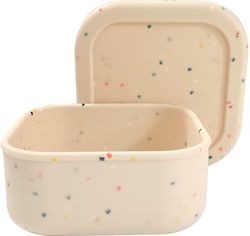 Queen Mother Confetti Kids' Food Container from Silicone Beige