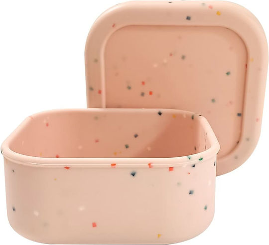 Queen Mother Confetti Kids Food Container from Silicon Pink