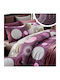 MayHome Bettlaken-Set Halbdoppel mit Gummibettlaken 120x200+25cm Geometrisch 3 Stück