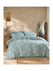 Rythmos Camelia Σετ Σεντόνια Υπέρδιπλα με Λάστιχο 165x205+29εκ. Γαλαζιο (4τμχ)
