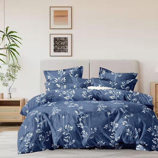 SpitiBazaar Module Cearceafuri De Pat King Size Cu Hugger Din Cauciuc 220x240+30cm Albastre (5 Bucăți)