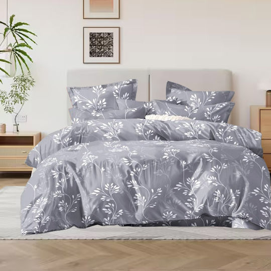 SpitiBazaar Module Cearceafuri De Pat King Size Cu Hugger Din Cauciuc 220x240+30cm Gri 5 Bucăți