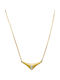 Savvas Design Vergoldete Halskette aus 8K Gold mit Diamant KOL01763