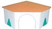 Pinokio Pino-07 Holz Eckenhaus Für Hamster Ferienhaus 27,5x27,5x15cm