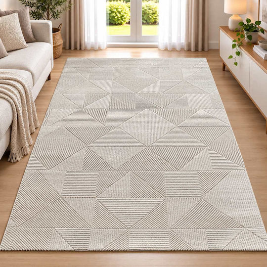 Emporio Collection Wohnzimmer Teppich Rechteckig Ecru 160x220cm