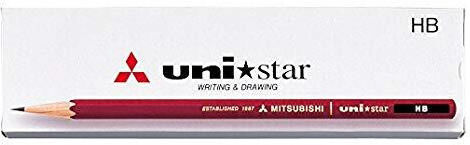 Uni Mitsubishi Star Bleistifte 12 Stück 4902778652183 Minen Hb