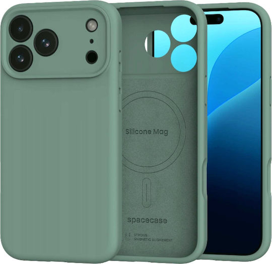 iPhone 18 Pro Max 17 Pro Max Spacecase Silicone Mag Case Silicone Magsafe Smoke Pine Mobile Phone Case