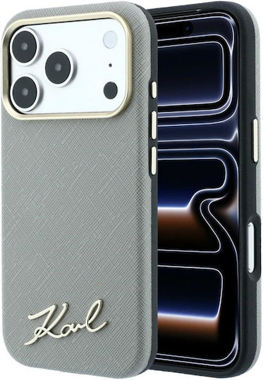 Karl Lagerfeld Etui Saffiano Small Script Metal Logo Magsafe Do Iphone 18 Pro Max 17 Pro Max Bezowy Klhmp18x6pwskse