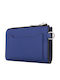 Leather Men's Card Wallet Blue
