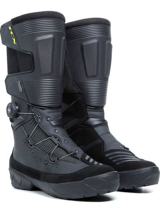 TCX Infinity 3 Ανδρικές Μπότες Μηχανής Δερμάτινες Gore-Tex Αδιάβροχες Μαύρες
