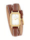 Trussardi Women's Watch 22mm Battery with Brown Leather Strap