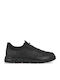 Men's Black Leather Sneakers