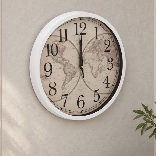 Keskor Keskor Wanduhr Kunststoff Weiß 30x4cm