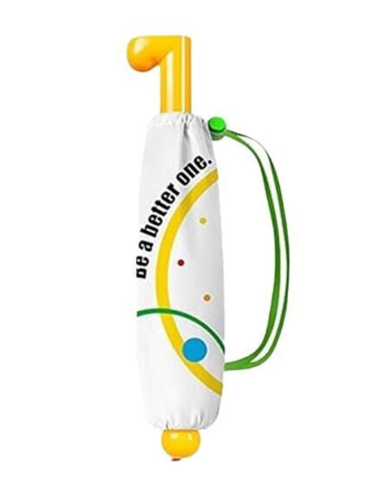Kids Compact White Umbrella