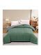 Homeone Super King Steppdecke 220x240cm Mint-Grau