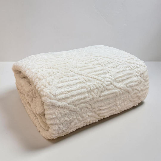 Linea Home Sherpa Comforter Super Double 220x240 cm Noce Ecru
