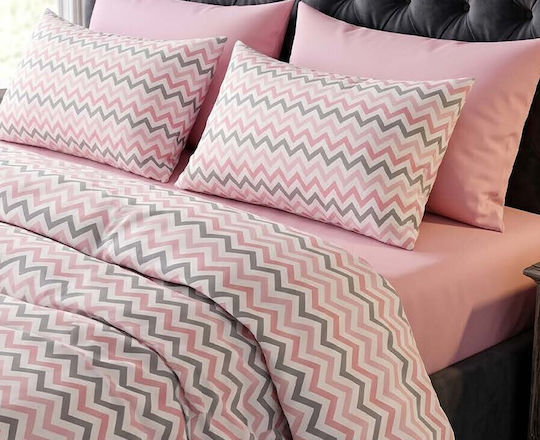 MayHome MayHome Set Steppdecken Einzel 160x240cm Rosa