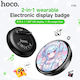 Electronic Digital Conference Badge 2 1 Screen 1.85" HD Bluetooth V5.4 Black Hoco Y130
