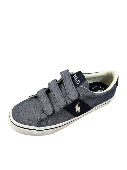 Polo Kids Sneakers with Hoop & Loop Closure Navy Blue