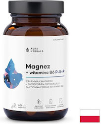 Aura Herbals Магнезий Витамин B6 59mg 60 капсули Aura Herbals Магнезий Витамин B6 59mg 60 капсули