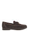 Leather Women's Loafers In Brown Colour