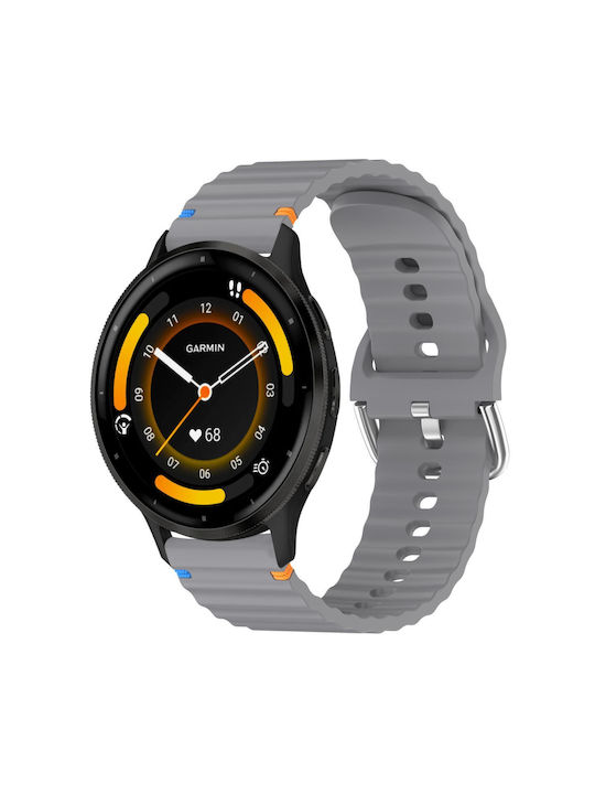 Каишка Garmin Venu 3 Силиконова Релефна Wave Style 22mm Space Gray