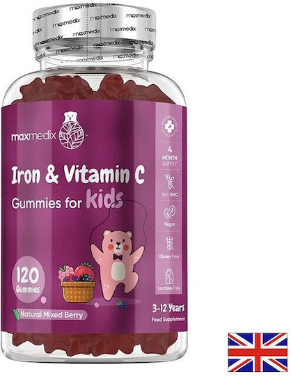WeightWorld Anemia Желязо Витамин C 7 mg Подходящо за деца с Витамин C 1 таблетка с вкус на ягода