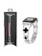 Volte-tel Каишка За Смарт Часовник Дамска Метална Apple Watch 38 40 41 42mm Тип Van Cleef Черен Кръст 12.7см Сребърен 5205308427268