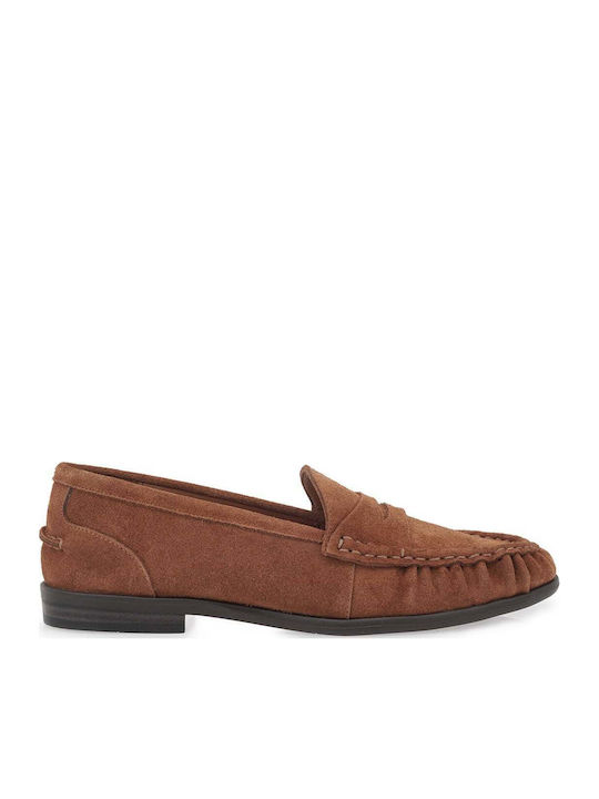 Alessandra Bruni Leather Women's Loafers In Tabac Brown Color Alessandra Bruni Leather Women's Loafers In Tabac Brown Color