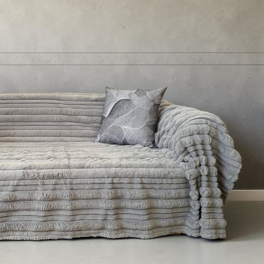 Linea Home Sable Four-Seater Sofa Throw P180xW320cm Grey