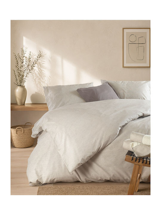 Rythmos Sand Set Single Cotton Beige Coverlet 1...