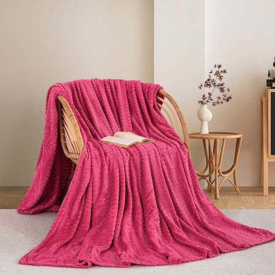 Adam Home 550 Fleece Blanket Semi Double 180x240cm Fuchsia