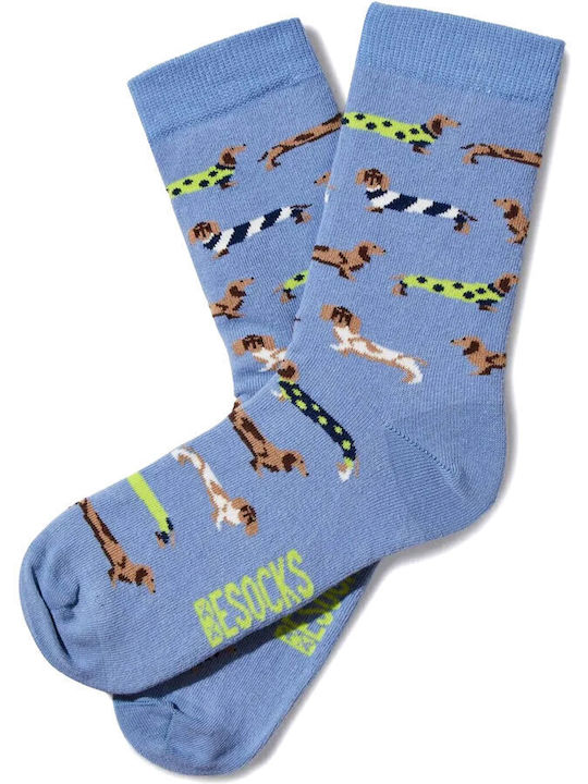 Besocks Socks With Blue Patterns