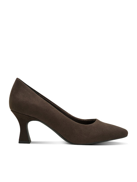 Wildleder Spitze Zehe Pumps Braun