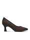 Wildleder Spitze Zehe Pumps Braun