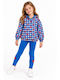 Kinderbekleidungsset mit Leggings Winter 2 Stück Blau