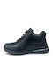 Leder Damen Stiefeletten Schwarz